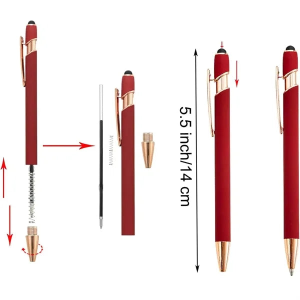 Rubberized Soft Touch Ballpoint Metal Pen
