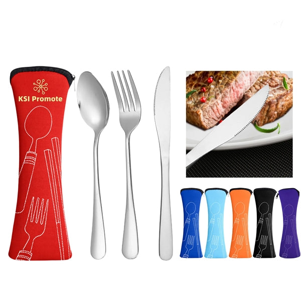 Stainless Steel Camping Cutlery Knife Fork Spoon Flatware