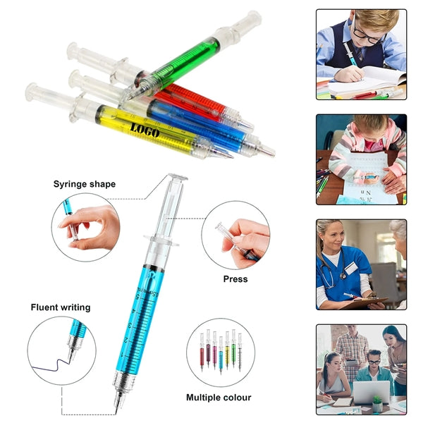 Multi Color Syringe Ballpoint Pen