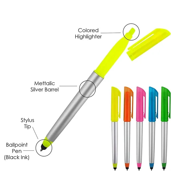 3 in 1 Combo Stylus for Touchscreens