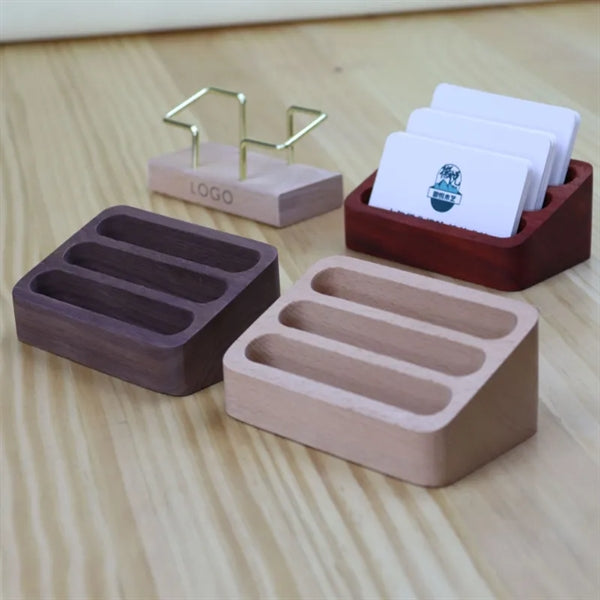Creative Solid Wood Card Holder