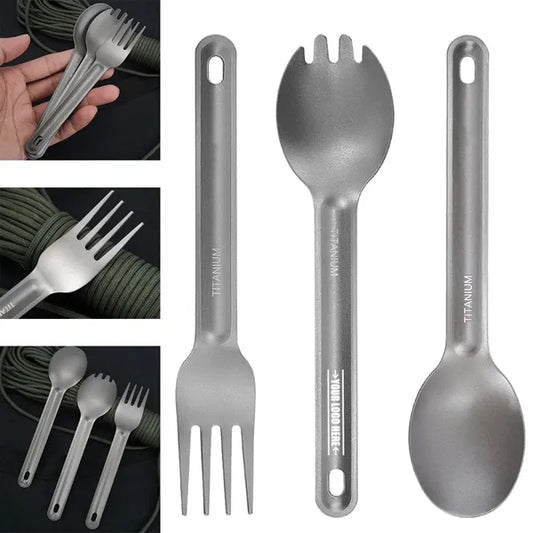 Lightweight Camping Titanium Spork Spoon
