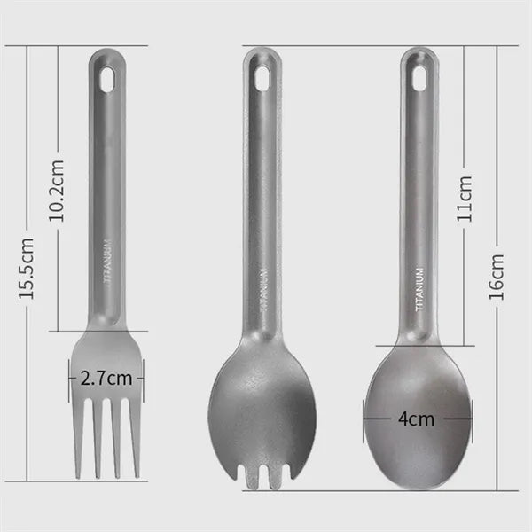Lightweight Camping Titanium Spork Spoon