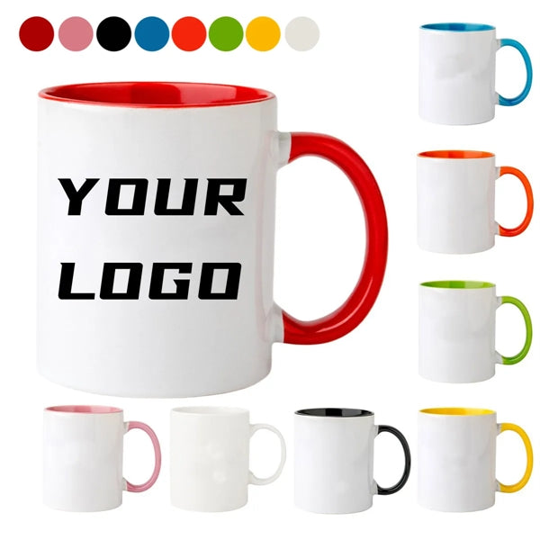 11 oz. Two tone Ceramic Mugs