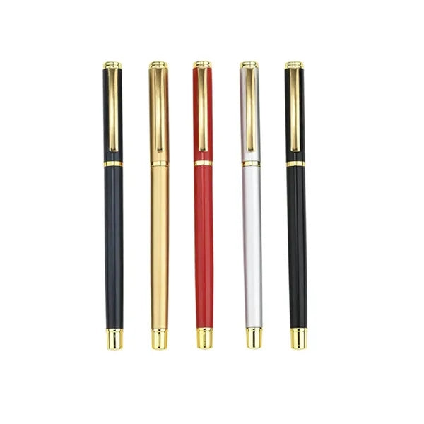 Black 0.5mm Gel Pen With Gold Metal Clip