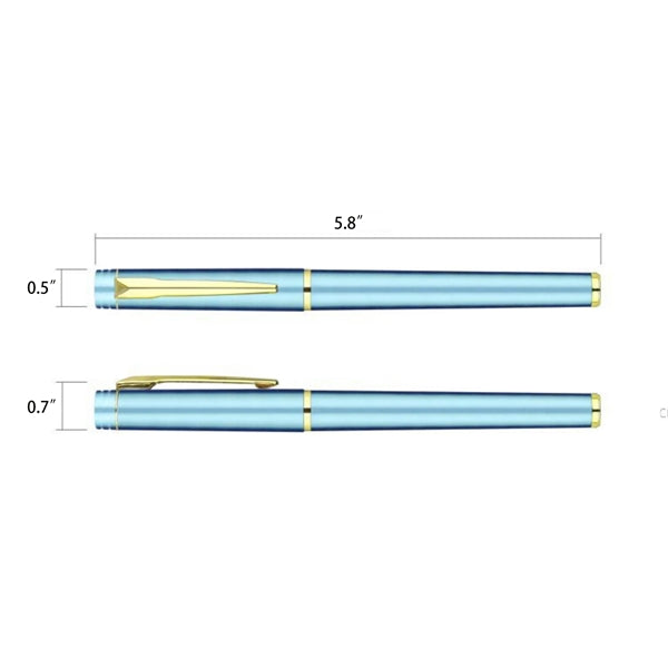 Black 0.5mm Gel Pen With Gold Metal Clip
