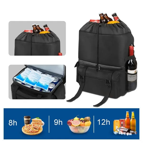 Logo Insulated Leakproof Cooler Picnic Double Layer Backpack