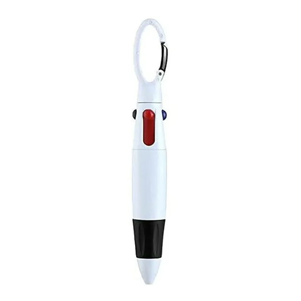 4-in-1 Multi-Color Carabiner Ballpoint Pen