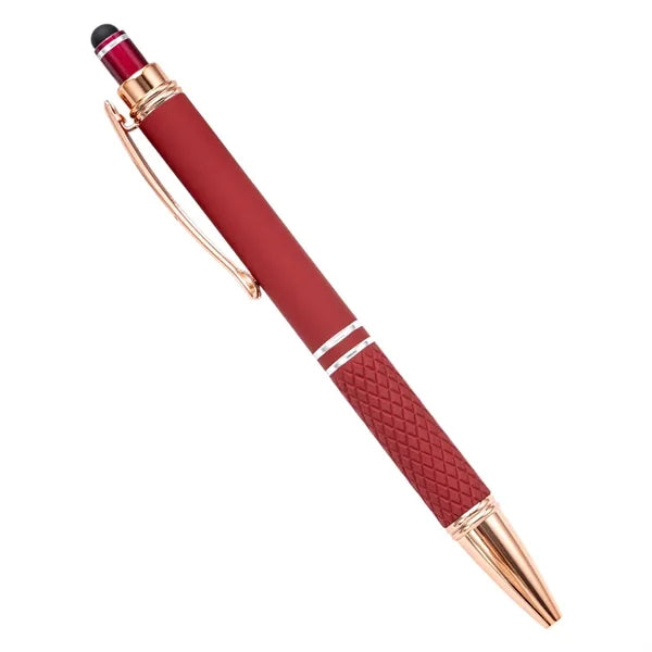 Soft Touch Metal Pen With Tread-Grip