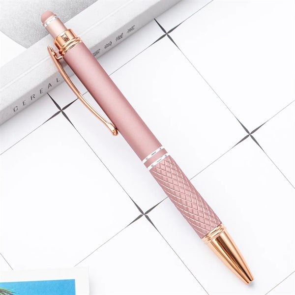 Soft Touch Metal Pen With Tread-Grip