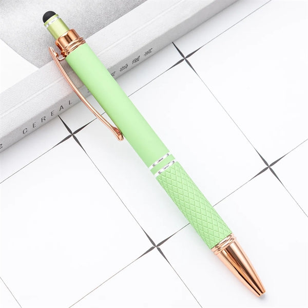 Soft Touch Metal Pen With Tread-Grip
