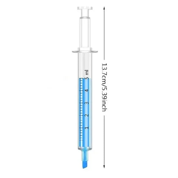 Syringe Highlighter Pens with multiple Colors