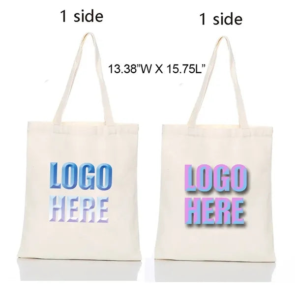 2-Sided Full-color Printed 12 oz. Cotton Canvas Tote Bag