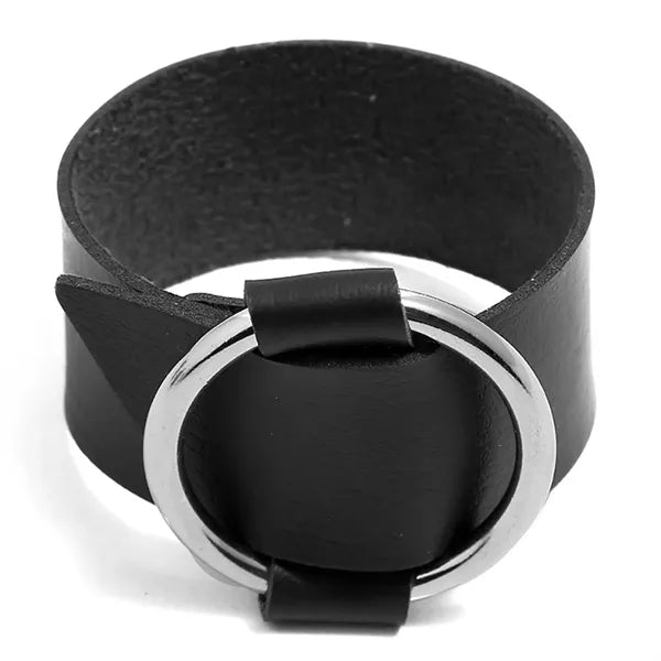 PU Simple punk trend hoop bracelet