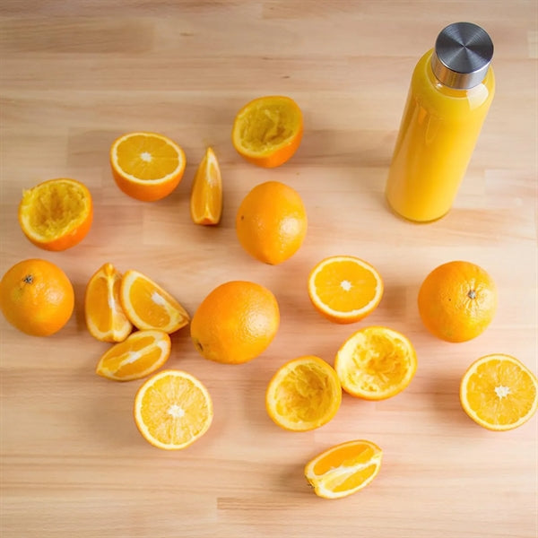 16 Oz Stainless Steel Caps Glass Water Bottles