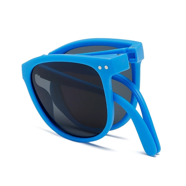 Square Frame Folding Children Sunglasses with Case