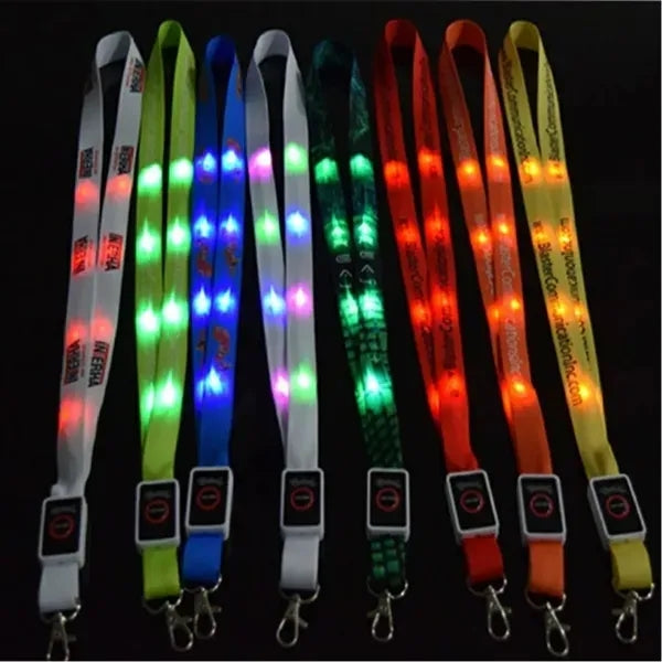 Light Up LED Lanyard With Lobster Hook