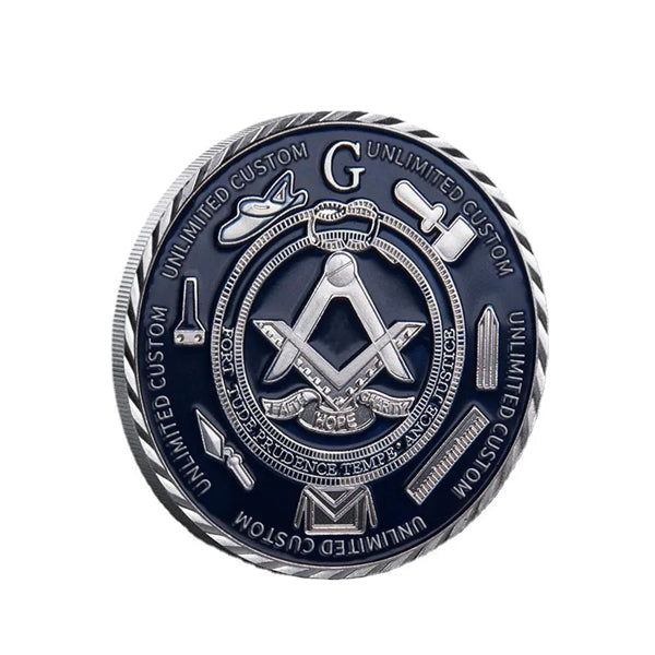 Engraved Embossed Pattern Die Cast Challenge Coins