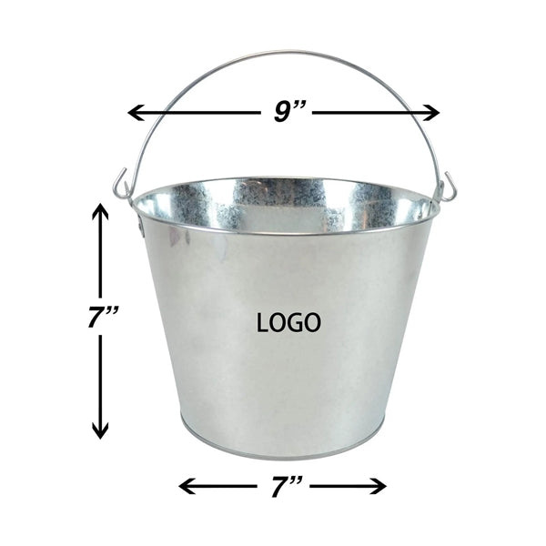 5 Quart Galvanized Iron Beer Ice Bucket