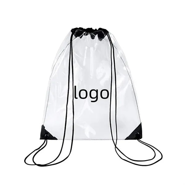 PVC Transparent Drawstring Backpack Bag