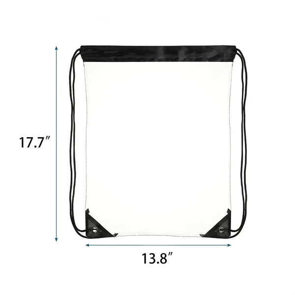 PVC Transparent Drawstring Backpack Bag