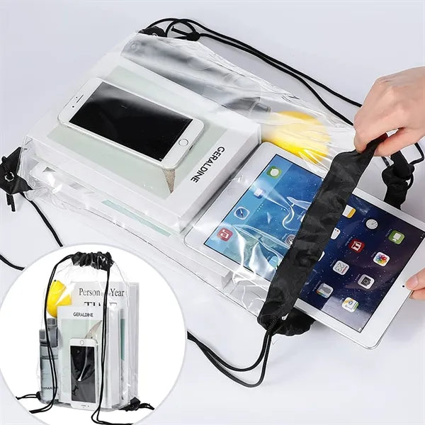 PVC Transparent Drawstring Backpack Bag