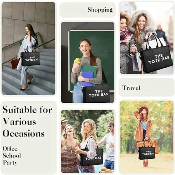 Cute Canvas Mesh Tote Bags