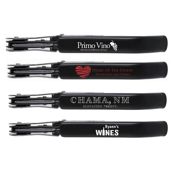 Double Hinge Customizable Corkscrew Black