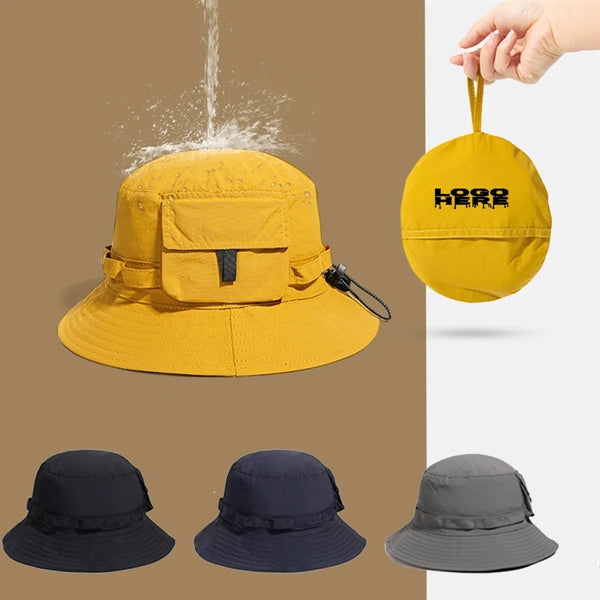 Packable Wide Brim Bucket Sun Hat