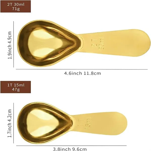 Stainless steel coffee scoops
