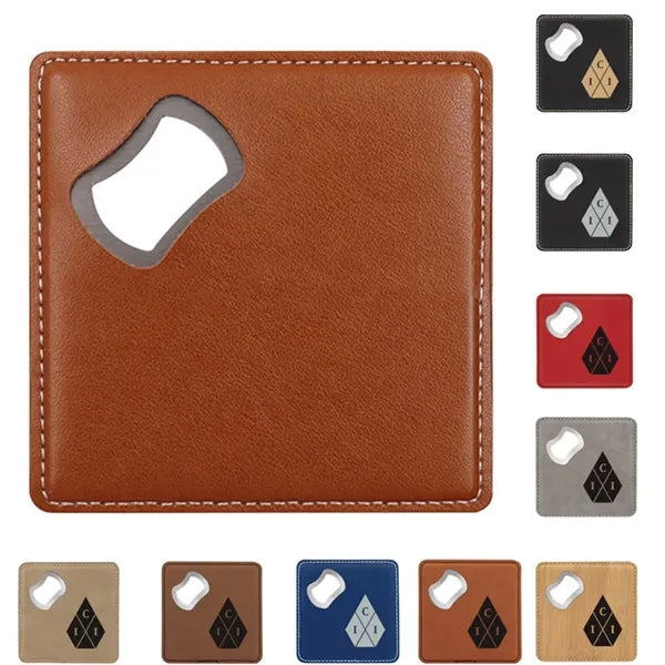 Square Leathers Beer Bottle Opener