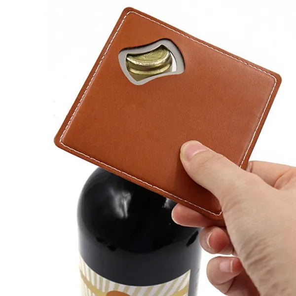 Square Leathers Beer Bottle Opener