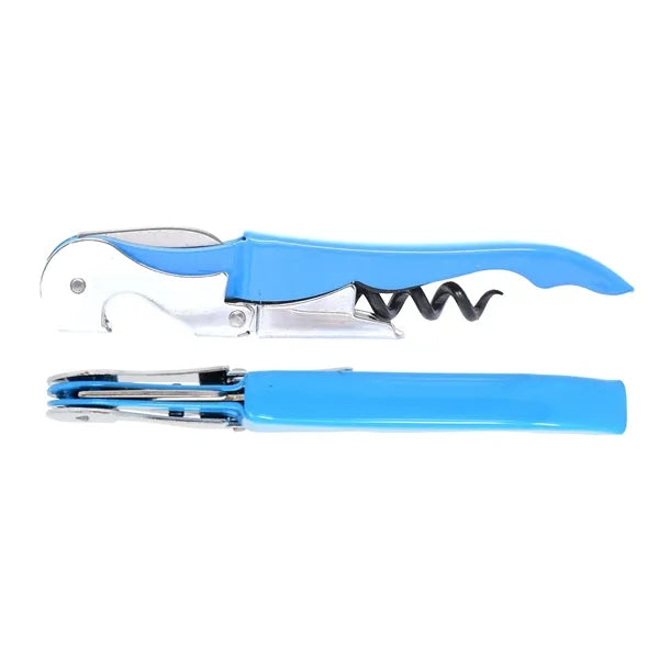 Double Hinge Customizable Corkscrew Blue