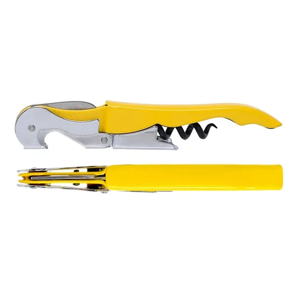 Double Hinge Customizable Corkscrew Yellow