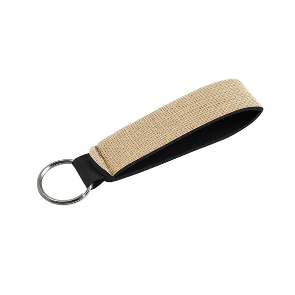 Burlap-Neoprene Wrist Strap Key Holder