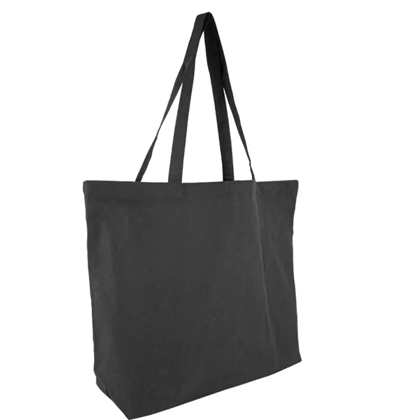 Black Jumbo 10oz Cotton Tote Bag