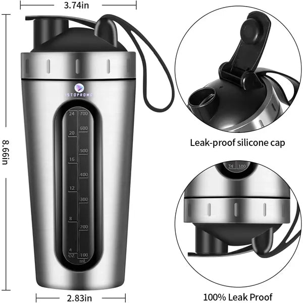 Stainless Steel Protein Shaker Bottle