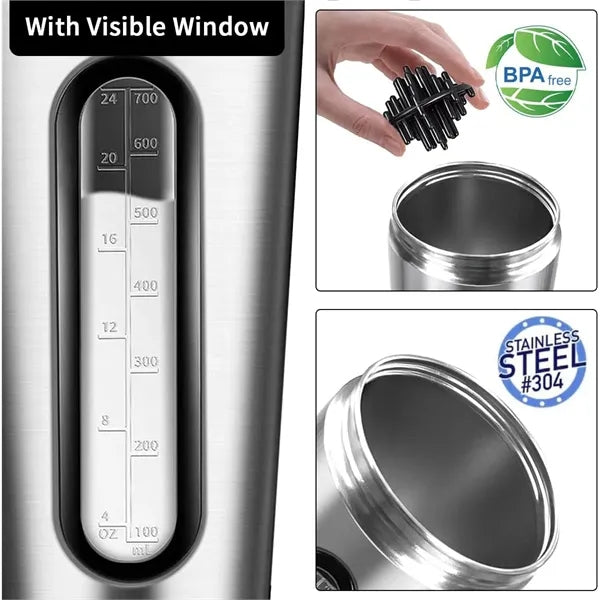 Stainless Steel Protein Shaker Bottle