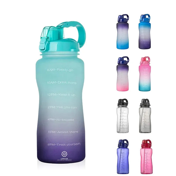 Half Gallon Water Bottle with Time marker