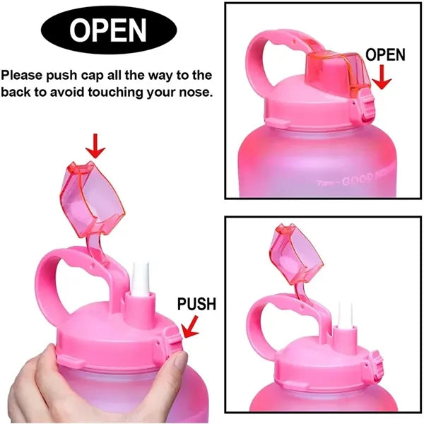 Half Gallon Water Bottle with Time marker