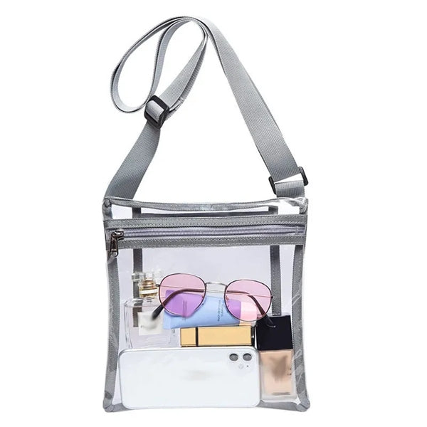 Clear PVC Crossbody Shoulder Bag