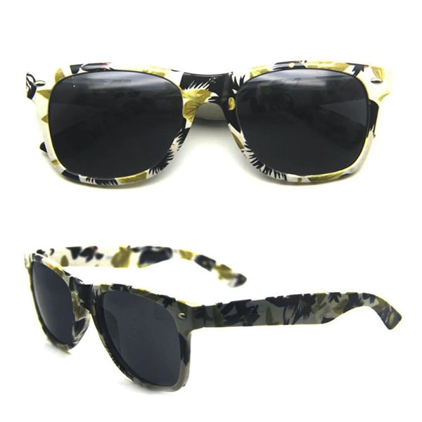 Camouflage Plastic Frame Sunglasses