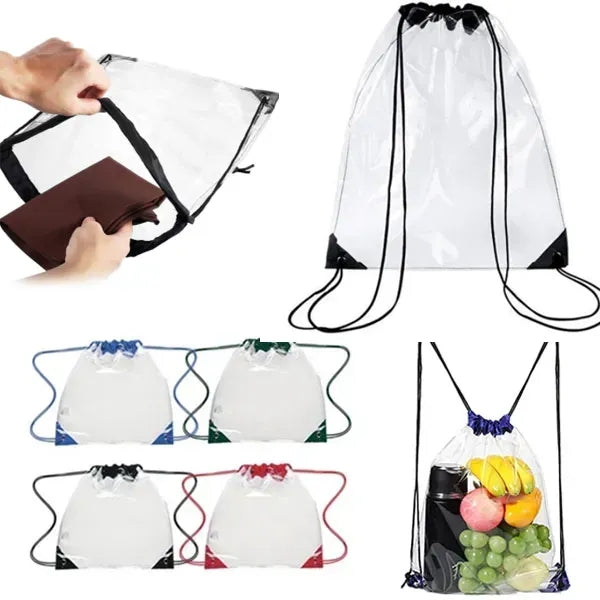 Clear DrawstringBag Waterproof Stadium Drawstring Backpack