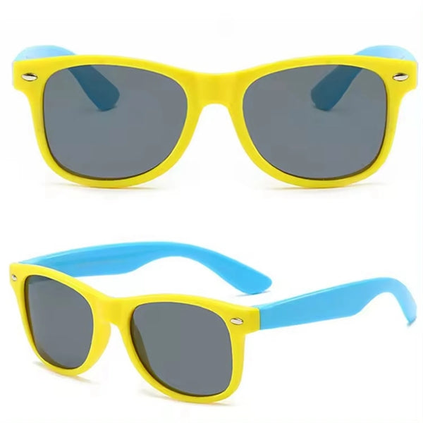 Two Color Child Square Frame Sunglasses