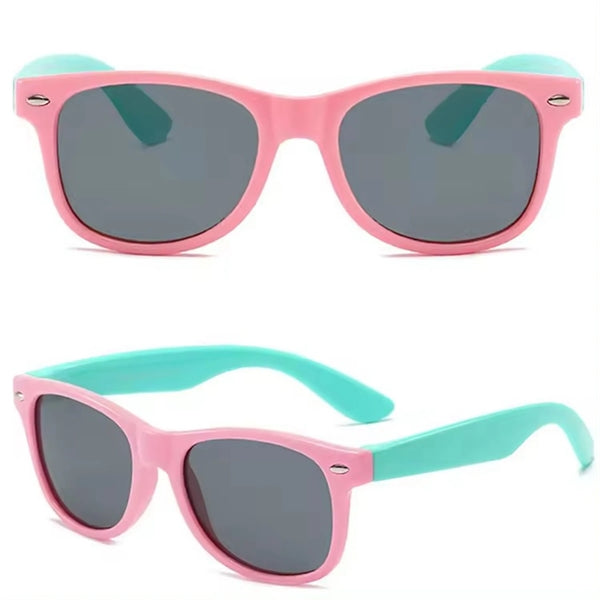 Two Color Child Square Frame Sunglasses