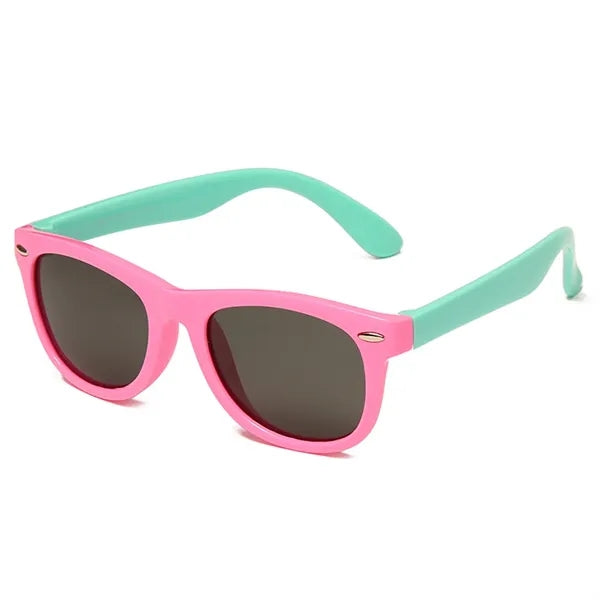 Two Color Child Square Frame Sunglasses