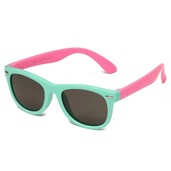 Two Color Child Square Frame Sunglasses