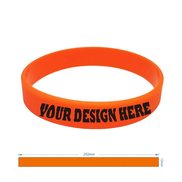 Luminous Screen Printed Silicone Bracelet