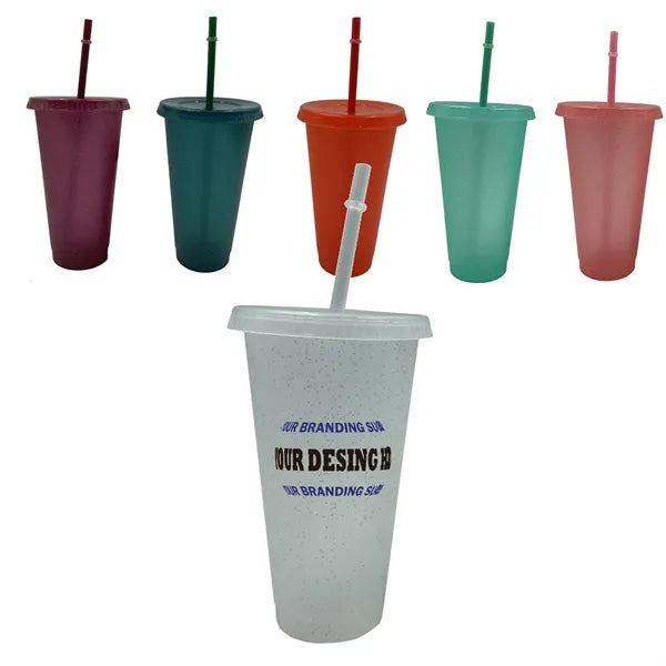 25OZ Plastic Sports Cup With Straw