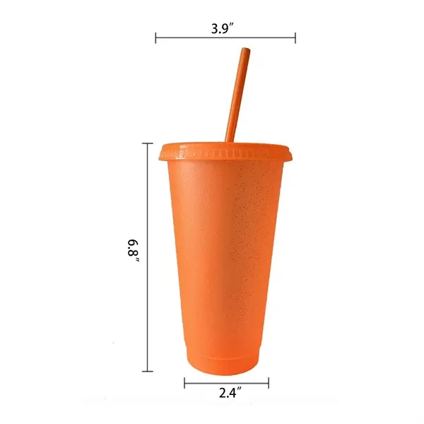 25OZ Plastic Sports Cup With Straw